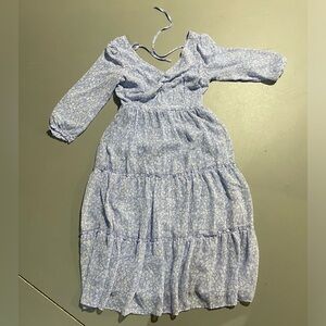 Blue floral dress